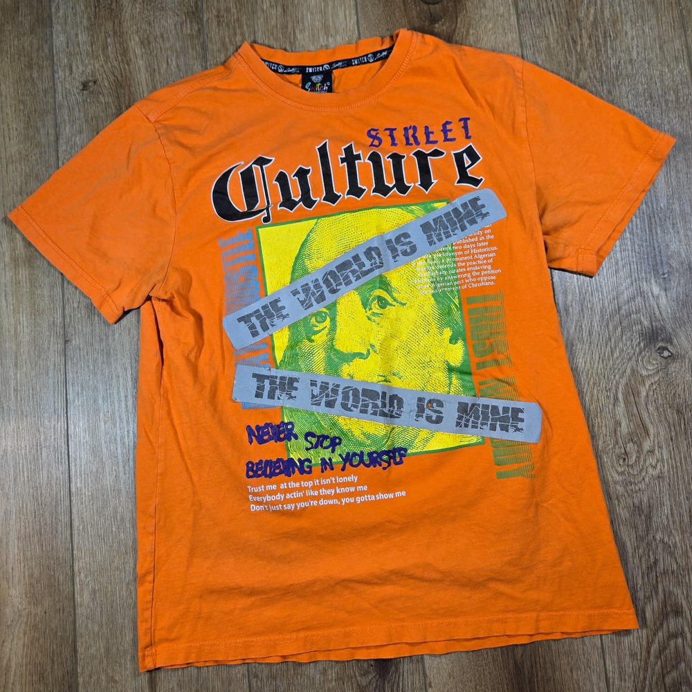 Switch Remarkable Graphic T Shirt Mens L Orange Street Culture Limited